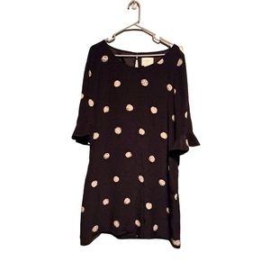 KATE SPADE 3/4 Sleeves Dizzy Dot Shift Dress Silk shell polyester lining size 12